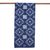 Cotton batik table runner, 'Embroidery Inspiration' - White and Dark Blue Geometric Cotton Batik Table Runner (image 2c) thumbail