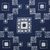 Cotton batik table runner, 'Embroidery Inspiration' - White and Dark Blue Geometric Cotton Batik Table Runner (image 2d) thumbail