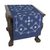 Cotton batik table runner, 'Geometric Dream' - Indigo and White Geometric Cotton Batik Table Runner (image 2b) thumbail