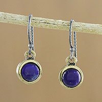 Lapis lazuli dangle earrings,