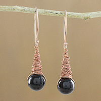 Garnet dangle earrings,