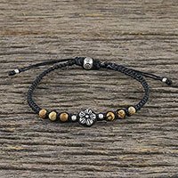 Jasper beaded pendant bracelet,