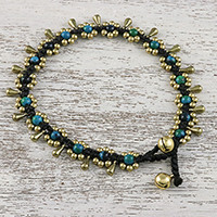 Serpentine beaded anklet,
