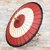 Saa paper parasol, 'Red Target' - Handmade Saa Paper Parasol in Red from Thailand (image 2b) thumbail