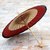 Saa paper parasol, 'Red Target' - Handmade Saa Paper Parasol in Red from Thailand (image 2c) thumbail
