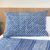Batik cotton pillow sham, 'Indigo Lattice' - Square Motif Batik Cotton Pillow Sham from Thailand thumbail
