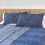 Batik cotton pillow shams, 'Indigo Happiness' (pair) - 2 Geometric Motif Batik Cotton Pillow Shams from Thailand thumbail