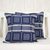 Batik cotton cushion covers, 'Indigo Passion' (pair) - Batik Cotton Cushion Covers in Indigo from Thailand (Pair) (image 2b) thumbail