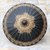 Cotton parasol, 'Black Gold Sun' - Black and Gold Oil Painted Thai Parasol with Bamboo Frame (image 2) thumbail