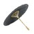 Cotton parasol, 'Black Gold Sun' - Black and Gold Oil Painted Thai Parasol with Bamboo Frame (image 2d) thumbail
