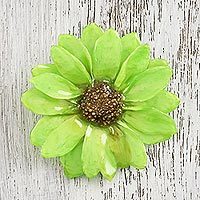 Natural flower brooch,