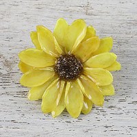 Natural flower brooch,