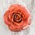 Natural rose brooch, 'Rosy Mood in Coral' - Artisan Crafted Natural Rose Brooch Pin in Coral thumbail