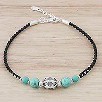 Silver pendant bracelet,