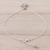 Silver charm anklet, 'Charm in Bloom' - Handmade Quartz and Silver Floral Anklet from Thailand (image 2c) thumbail