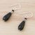 Agate dangle earrings, 'Twilight Desire' - Artisan Crafted Agate Beaded Dangle Earrings from Thailand (image 2b) thumbail