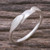 Sterling silver band ring, 'Leafy Embrace' - Sterling Silver Triple Leaf Motif Band Ring from Thailand (image 2b) thumbail