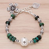Silver beaded bracelet,