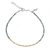 Gold accent silver beaded bracelet, 'Gilded Sea' - 14K Gold-Plated Karen Silver Beaded Cross Charm Bracelet (image 2a) thumbail