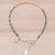 Gold accent silver beaded bracelet, 'Gilded Sea' - 14K Gold-Plated Karen Silver Beaded Cross Charm Bracelet (image 2c) thumbail