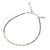 Gold accent silver beaded bracelet, 'Gilded Sea' - 14K Gold-Plated Karen Silver Beaded Cross Charm Bracelet (image 2d) thumbail