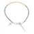 Gold accent silver beaded bracelet, 'Gilded Sea' - 14K Gold-Plated Karen Silver Beaded Cross Charm Bracelet (image 2e) thumbail