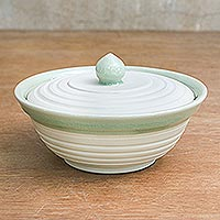 Celadon ceramic bowl Orbits Thailand