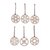 Wood ornaments, 'Let it Snow' (set of 6) - Set of 6 Handmade Wood Snowflake Ornaments from Thailand (image 2a) thumbail