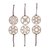 Wood ornaments, 'Let it Snow' (set of 6) - Set of 6 Handmade Wood Snowflake Ornaments from Thailand (image 2b) thumbail
