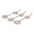 Wood ornaments, 'Let it Snow' (set of 6) - Set of 6 Handmade Wood Snowflake Ornaments from Thailand (image 2c) thumbail
