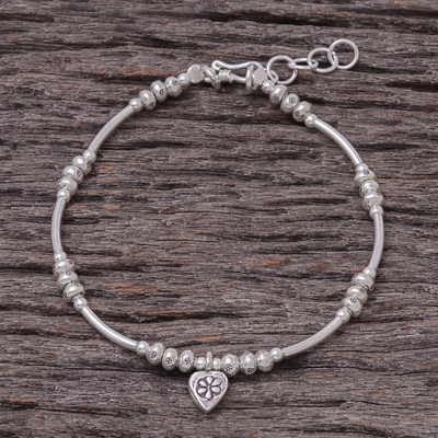 Silver beaded bracelet, Love Hill Tribe