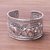 Sterling silver cuff bracelet, 'Elephant Jaunt' - Elephants in Forest Openwork Sterling Silver Cuff Bracelet thumbail