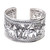 Sterling silver cuff bracelet, 'Elephant Jaunt' - Elephants in Forest Openwork Sterling Silver Cuff Bracelet (image 2a) thumbail