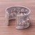Sterling silver cuff bracelet, 'Elephant Jaunt' - Elephants in Forest Openwork Sterling Silver Cuff Bracelet (image 2c) thumbail