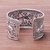 Sterling silver cuff bracelet, 'Elephant Jaunt' - Elephants in Forest Openwork Sterling Silver Cuff Bracelet (image 2d) thumbail