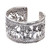 Sterling silver cuff bracelet, 'Elephant Jaunt' - Elephants in Forest Openwork Sterling Silver Cuff Bracelet (image 2e) thumbail