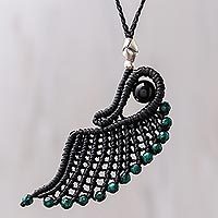 Onyx pendant necklace,