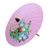 Paper parasol, 'Sunny Peacock in Carnation' - Peacock-Themed Paper Parasol in Carnation from Thailand (image 2a) thumbail