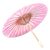 Paper parasol, 'Sunny Peacock in Carnation' - Peacock-Themed Paper Parasol in Carnation from Thailand (image 2c) thumbail