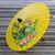 Paper parasol, 'Sunny Peacock in Daffodil' - Peacock Motif Paper Parasol in Daffodil from Thailand thumbail