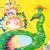 Paper parasol, 'Sunny Peacock in Daffodil' - Peacock Motif Paper Parasol in Daffodil from Thailand (image 2e) thumbail