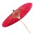Paper parasol, 'Elephant Parade in Crimson' - Elephant Motif Paper Parasol in Crimson from Thailand (image 2c) thumbail