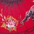 Paper parasol, 'Elephant Parade in Crimson' - Elephant Motif Paper Parasol in Crimson from Thailand (image 2f) thumbail