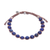 Lapis lazuli beaded macrame bracelet, 'Om Belief' - Lapis Lazuli Om Beaded Macrame Bracelet from Thailand (image 2a) thumbail