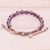 Amethyst beaded macrame bracelet, 'Om Belief' - Amethyst Om Beaded Macrame Bracelet from Thailand (image 2b) thumbail
