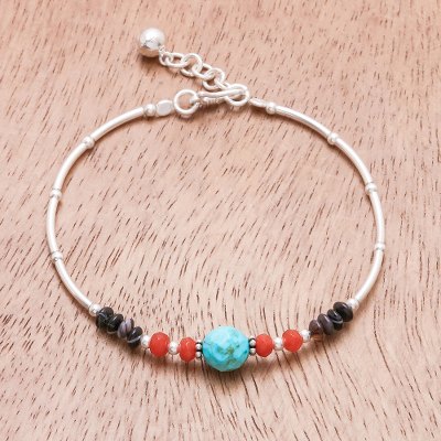 Multi-gemstone beaded bracelet, Karen Skies