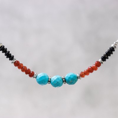 Multi-gemstone beaded necklace, Karen Skies