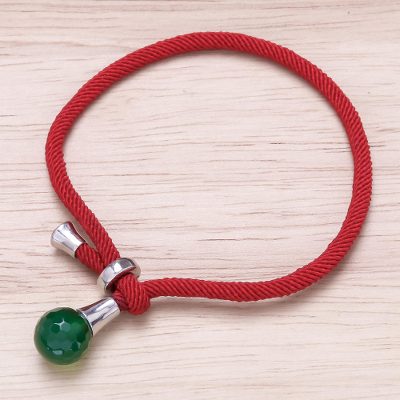 Jade pendant bracelet, Lucky Red String