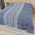 Cotton batik bedspread, 'Dramatic Pathways' (queen) - Handcrafted Indigo Geometric Batik Cotton Queen Bedspread thumbail