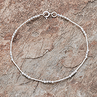 Featured review for Silver beaded bracelet, Cute Hill Tribe
